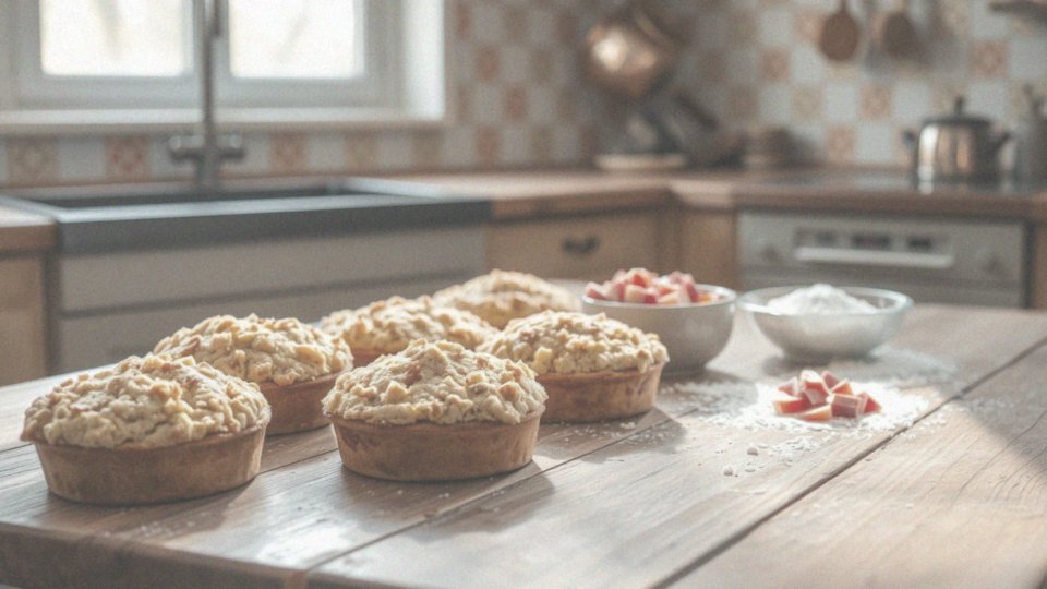 Jakie są przepisy na kruche babeczki z rabarbarem?